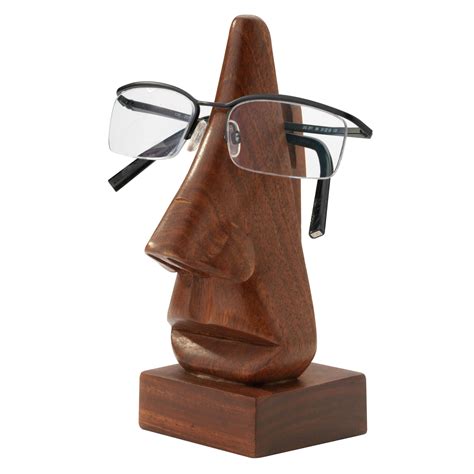 Shesham Wood Nose Glasses Holder Sunglasses Display Nose Shapes