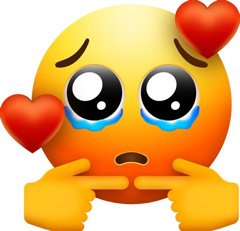 Teary Pleading Face With Hearts Emoji Download For Free Iconduck