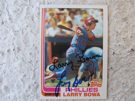 Phillies Larry Bowa Signed Autographed 1982 Topps Nr Mint EBay