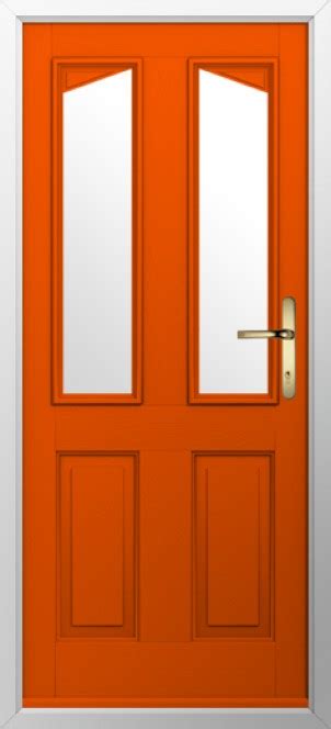 Solidor Harlech 2 Timber Composite Door In Tangerine