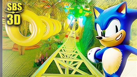 SONIC HEROES ADVENTURE Roller Coaster VR Vídeo 3D SBS Google