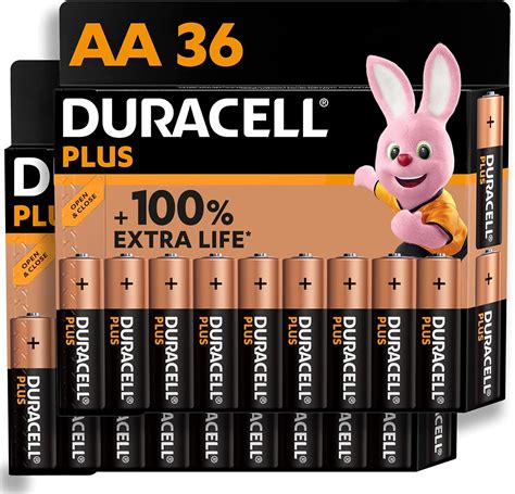 Batterie Duracell Plus AA Pacco Da 36 Alcalina 1 5V Fino Al 100