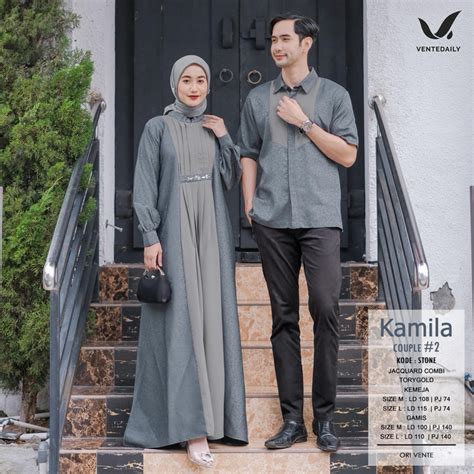 Jual Vente Daily Kamila Couple Terbaru Baju Couple Kondangan Baju Gamis