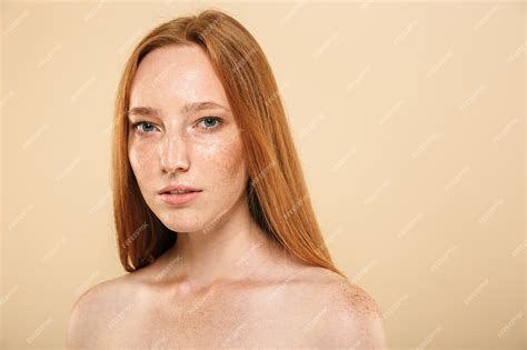 Premium Photo Beauty Portrait Of A Fresh Young Topless Redhead Girl