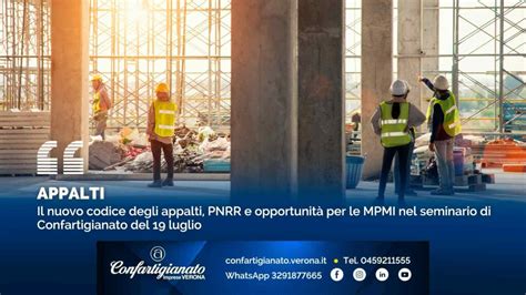 Appalti Il Nuovo Codice Degli Appalti Pnrr E Opportunit Per Le Mpmi