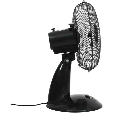 Tischventilator 3 Geschwindigkeiten 30 Cm 40 W Schwarz YQvidaXL51456DE