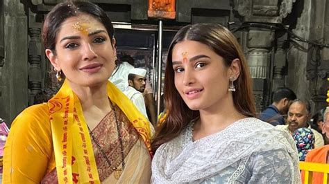 Pics Raveena Tandon And Daughter Rasha Thadani Stun In Traditional