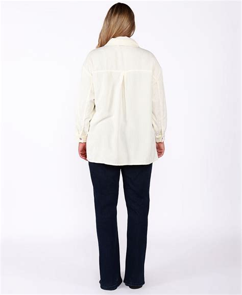 Black Tape Trendy Plus Size Corduroy Shacket And Reviews Jackets
