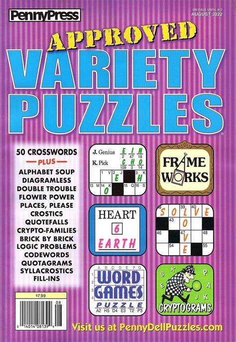 Puzzle Books Inmates Variety Puzzles August 2022