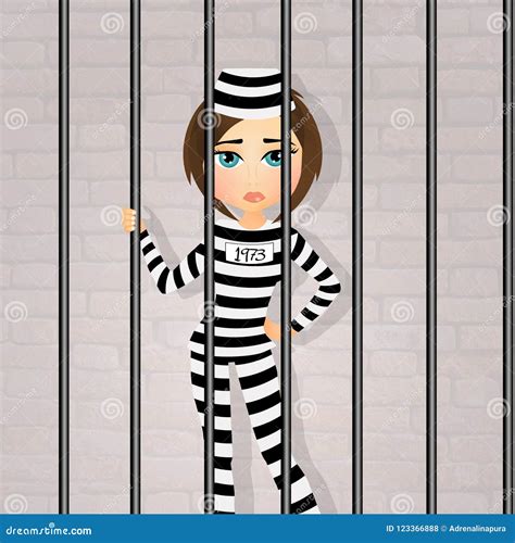 Prisoner In Hat With Number Icon, Icon Cartoon Vector Illustration ...