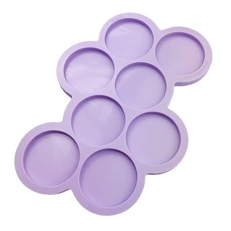 Molde de Silicone para Resina Paleta de Círculo sem furo 8 cavidades