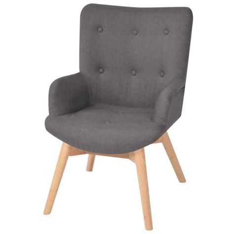 Omabeta Fauteuils Fauteuil Avec Repose Pied Gris Tissu Meubles Haut