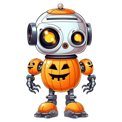 Cute Robot Halloween Clipart Illustration Ai Generative 37454812 Png