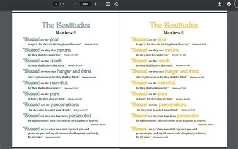 The Beatitudes Beatitudes Poster Beatitudes Printable Matthew 5