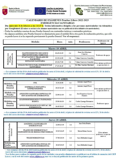 Ex Menes T Cnico Emergencias Sanitarias Pdf Colegios M Laga