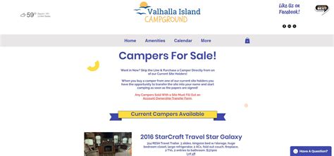 Campers For Sale | Valhalla Campground