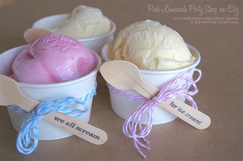 20little Pink Ice Cream Cups With Diy Printables 4oz Party Etsy