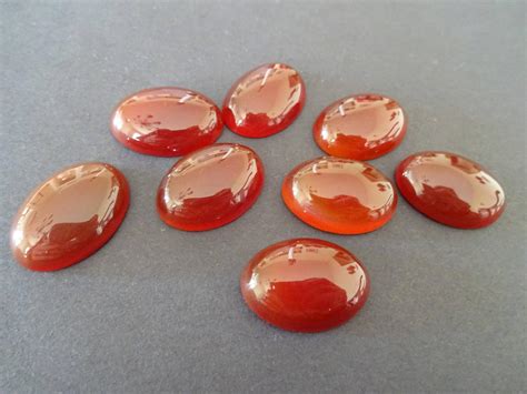 X Mm Natural Red Agate Gemstone Cabochon Oval Cabochon Polished