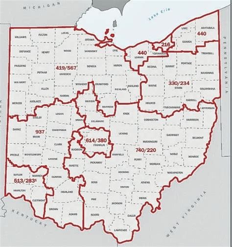 Area Codes Ohio Map Ricky Christal