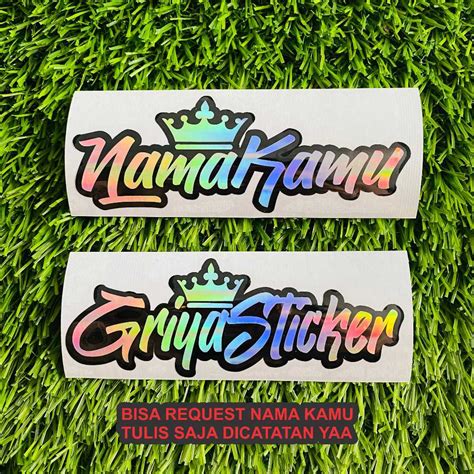 Jual Sticker Motor Stiker Nama Custom Nama Request Hologram Nama