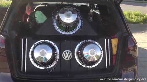 Vw Golf V Gti With No Trunk But Three Subs Youtube