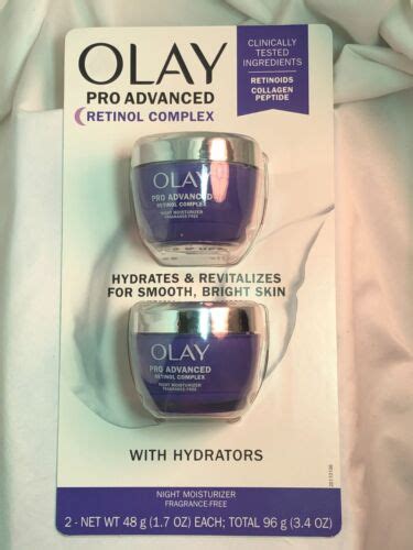 Olay Pro Advanced Retinol Complex Moisturizer 1 7 Fl Oz 2 Pack Night