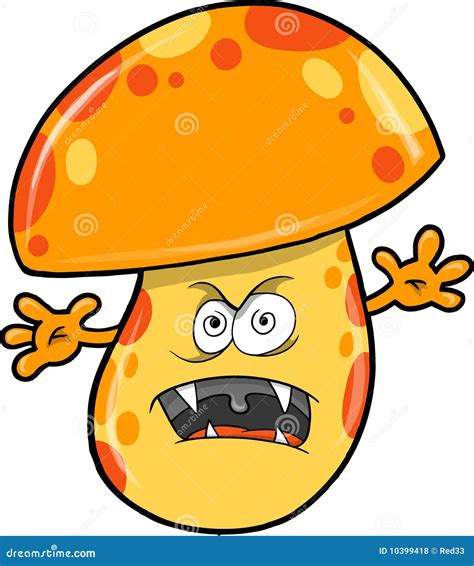 Evil Mushroom Vector Illustration Royalty Free Stock Photos Image