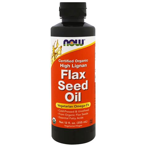 Now Foods Certified Organic High Lignan Flax Seed Oil Fl Oz