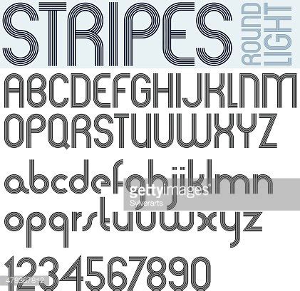 Poster Rounded Black Font And Numbers On White Background, Letters ...