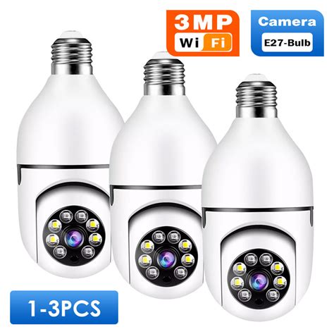 Mp E Bulb Camera Wifi Rotate Camera Pcs Auto Tracking