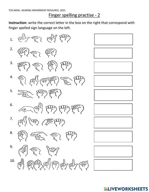 American Sign Language | Letter Word Fingerspell | ASL Trace and ... - Worksheets Library