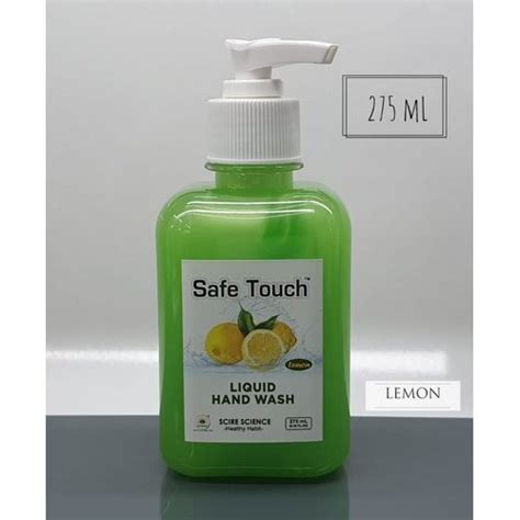 275 ML Safe Touch Lemon Liquid Hand Wash Packaging Type Pump Bottle