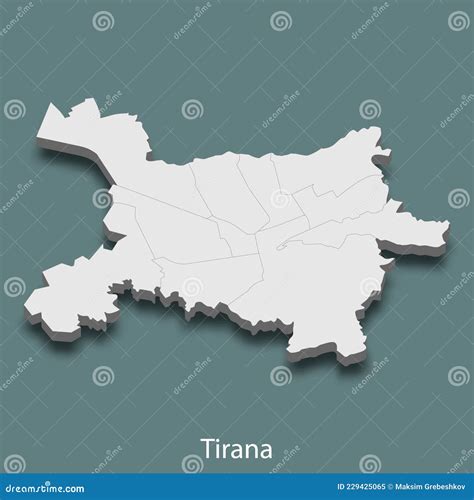 D Mapa Isom Trico De Tirana Es Una Ciudad De Albania Ilustraci N Del