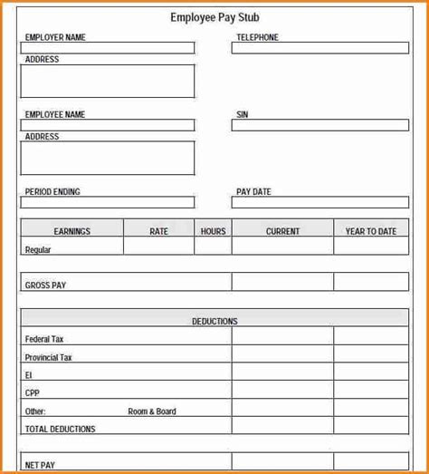 Blank Payroll Check Template Simple Salary Slip Pertaining To