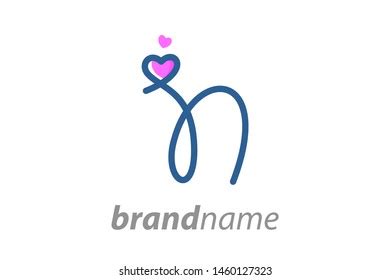 Simple Clean Illustration Logo Initial Mono Stock Vector Royalty Free