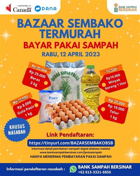 Bazaar Sembako Termurah Bayar Pakai Sampah Atmago