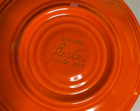 Vintage Radioactive Red Fiestaware Uranium Salt Glazed Round Saucer