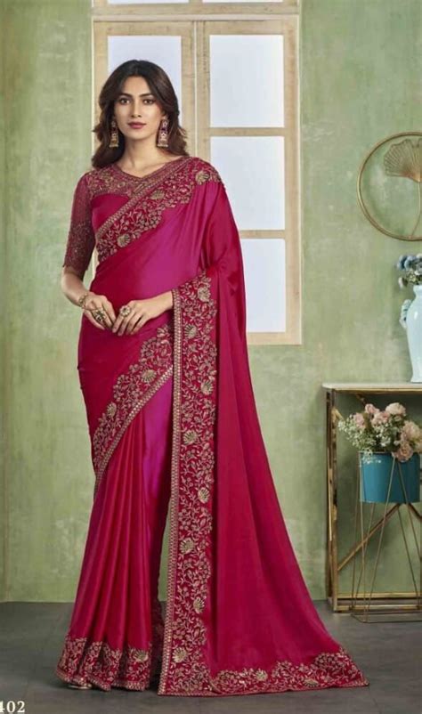 Designer Chiffon Silk Saree For Party Wear 2024