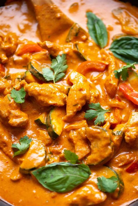 Thai Red Curry With Chicken The Flavours Of Kitchen