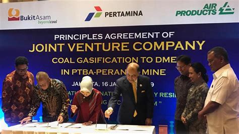 Ptba Pertamina Dan Air Products Sepakat Bentuk Perusahaan Clean