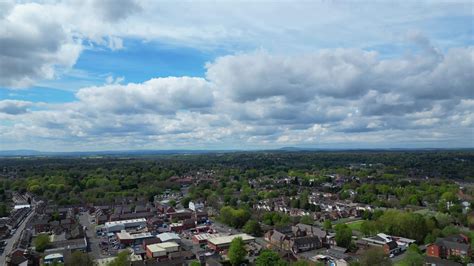 High Angle Footage of Historical Central Wolverhampton City of England United Kingdom. May 4th ...