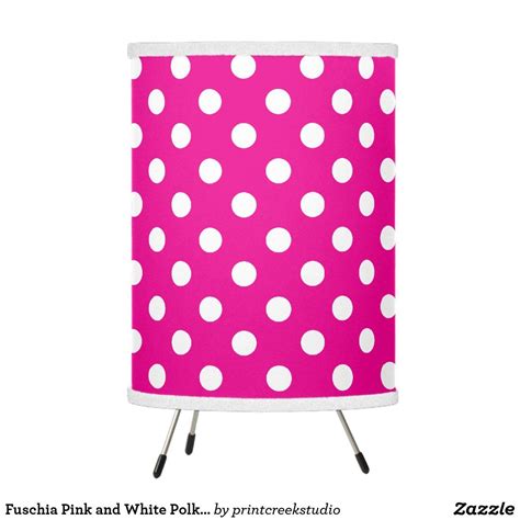 Fuschia Pink And White Polka Dot Table Lamp Nursery Lamps Nursery