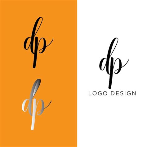 Diseño de logotipo de letra inicial dp Vector Premium