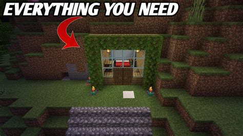 How To Make Minecraft Underground House 🏠 Minecraft House Tutorial 🤫