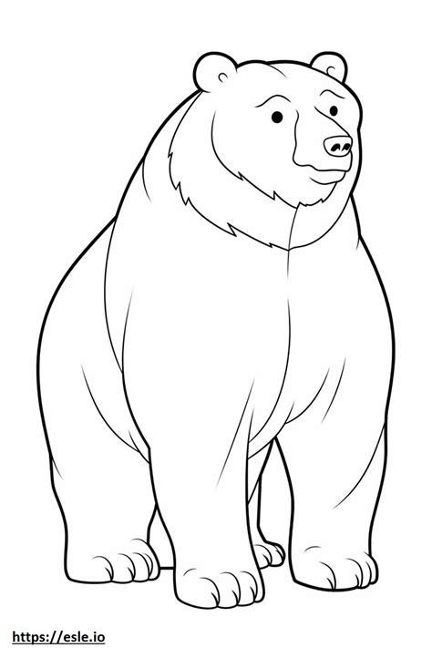 Bear Cartoon Coloring Page