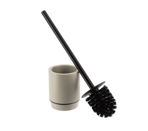 Brosse Wc Avec Support En Résine Beige Ficelle Et Noir Toute l offre