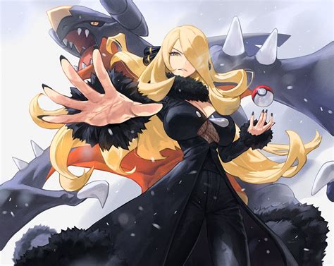 Cynthia And Garchomp Pokemon And More Drawn By Etama Quomo Danbooru