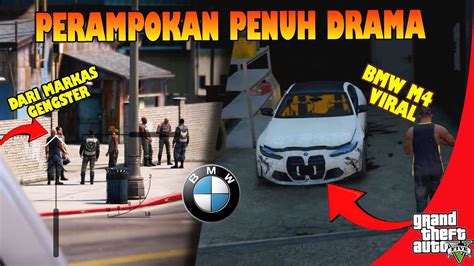 MISI EPIC PERAMPOKAN MOBIL BMW M4 DI MARKAS GENSTER GTA 5 MOD INDONESIA