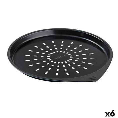 Molde Para Pizza Pyrex Magic Negro Metal Ø 30 Cm 6 Unidades con