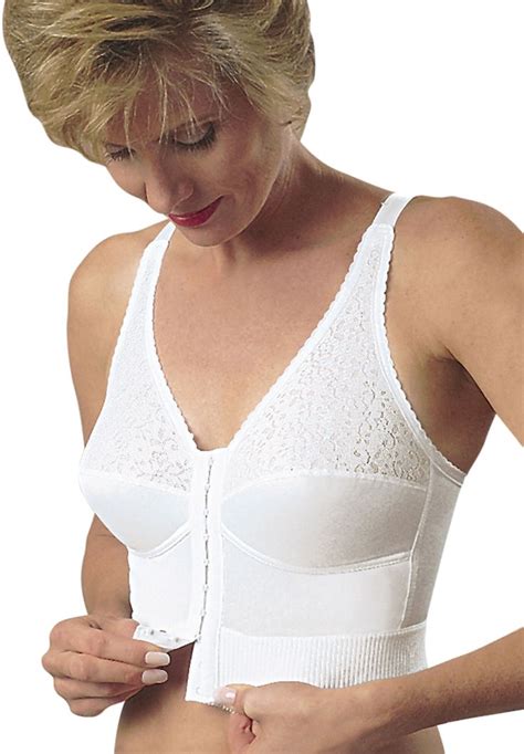 Mastectomy Longline Bra Lightly Filled Cups White Longline Bra